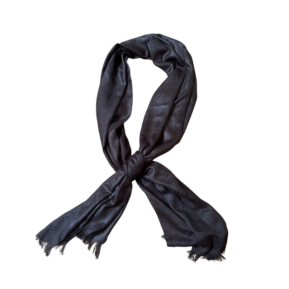 Scarf Women Dark Brown‎ Pashmina Style Fringed Wrap SIZE OS